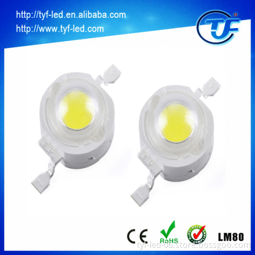 High power LED diode chips cold white 120lm-140lm 1w led chip